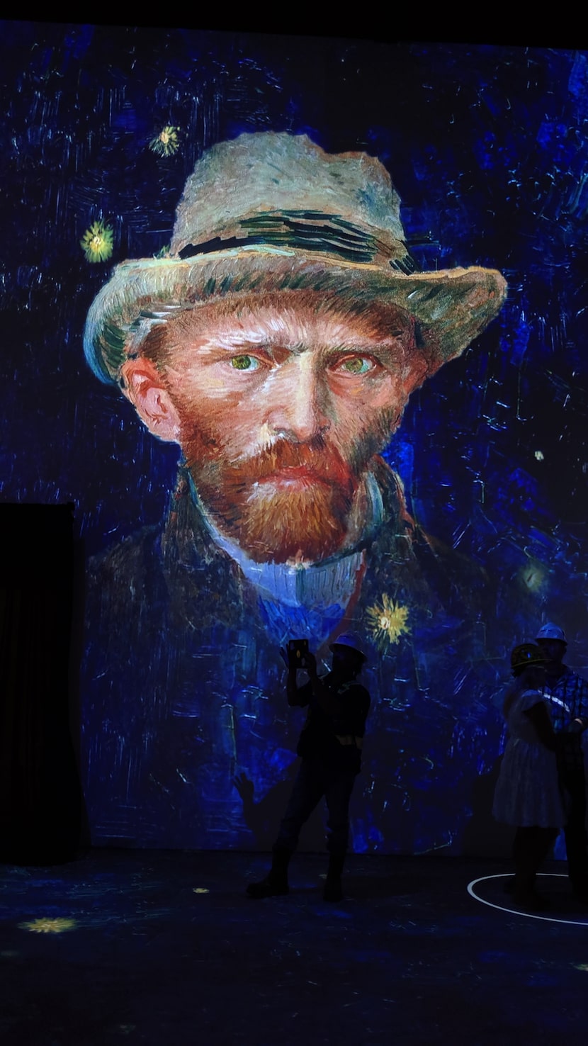 One section of "Immersive Van Gogh Exhibit" projects a series of self-portraits by the Dutch...