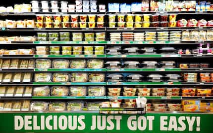 7-Eleven sells prepared fresh fruit, salads, sandwiches and entrees in a convenience store...