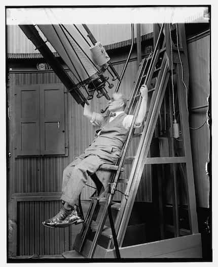 David Todd at Georgetown University's observatory circa Aug. 21, 1924. Todd looked back...