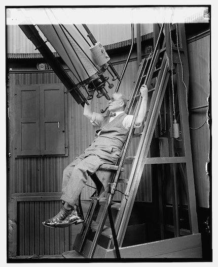 David Todd at Georgetown University's observatory circa Aug. 21, 1924. Todd looked back...