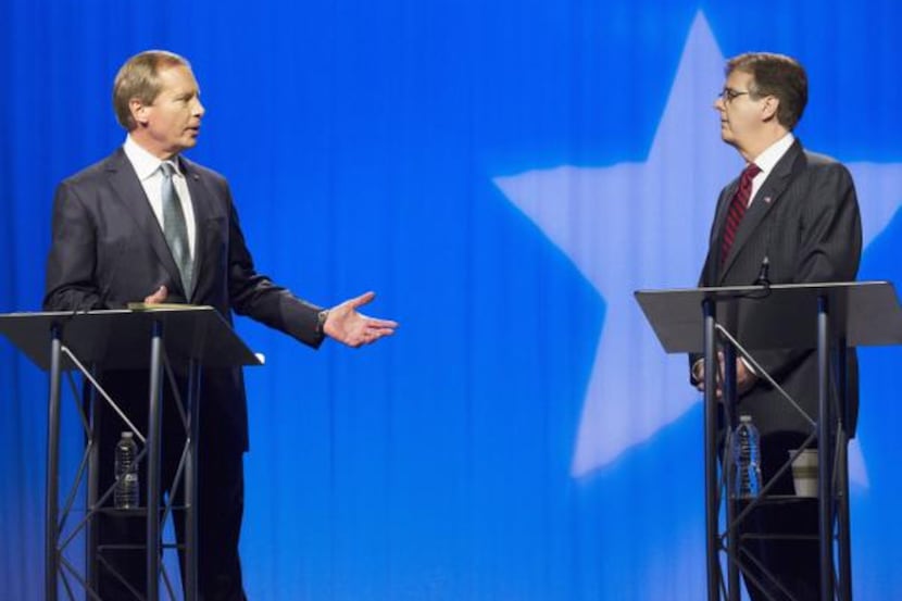 Texas Lt. Gov. David Dewhurst (left) and challenger Dan Patrick will face off in a May 27...