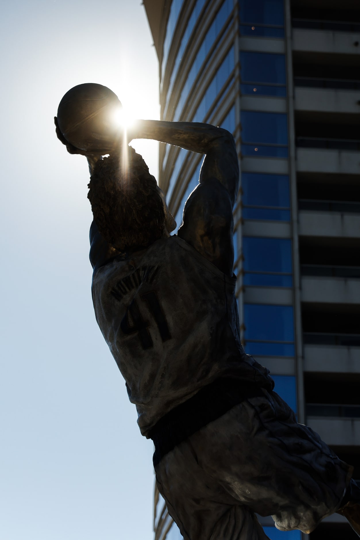 Dirk Nowitzki statue unveiled during a Christmas Day ceremony at American Airlines Center...