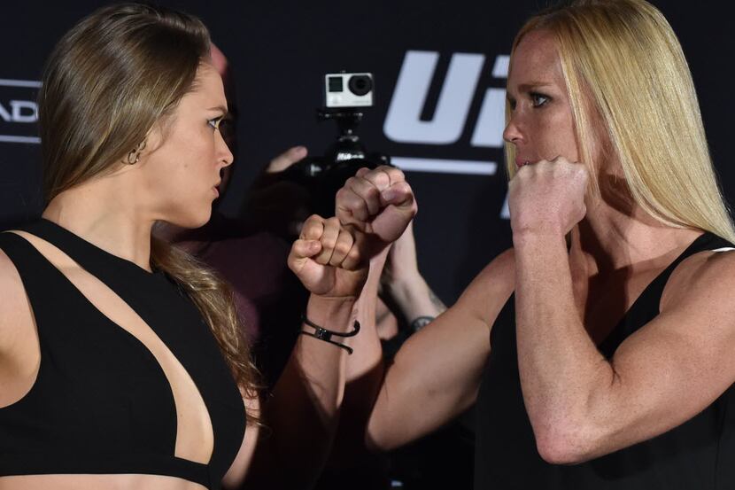 Ronda Rousey faces-off with Holly Holm for the UFC fight in Melbourne this weekend.