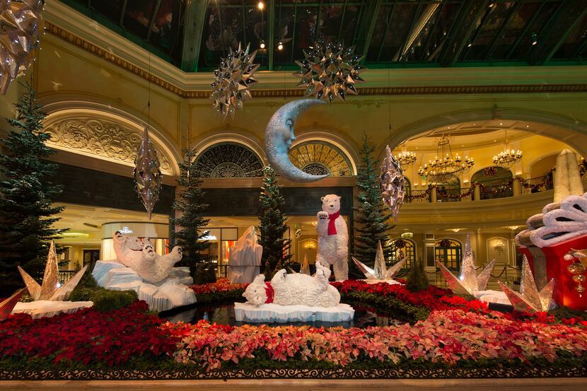 Bellagio in Las Vegas goes all out for the holidays, as in this 2018 display.