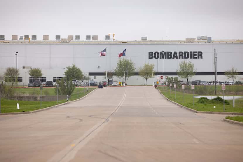 The exterior of Bombardier U.S. Aerospace in Red Oak. 