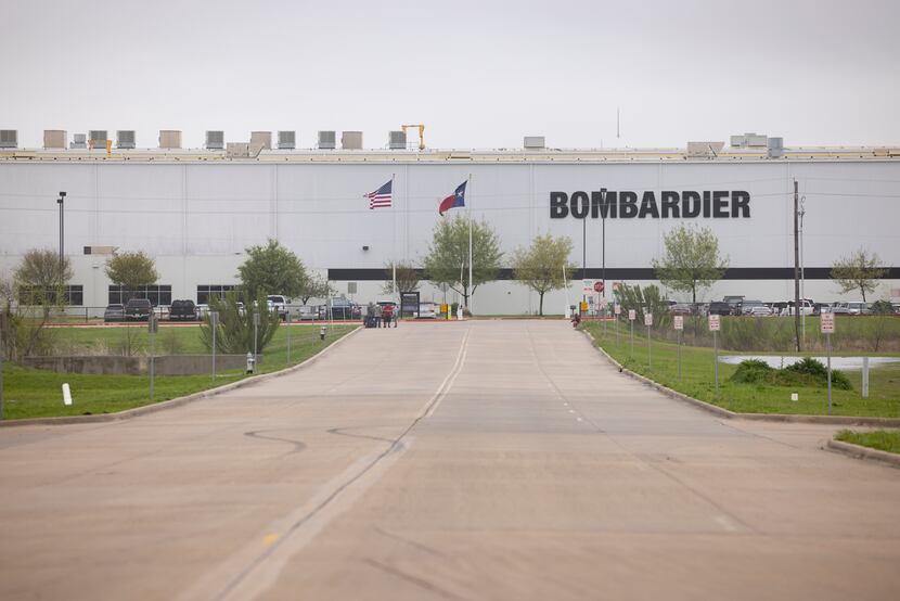 The exterior of Bombardier US Aerostructures on Friday, March 22, 2024, in Red Oak. 