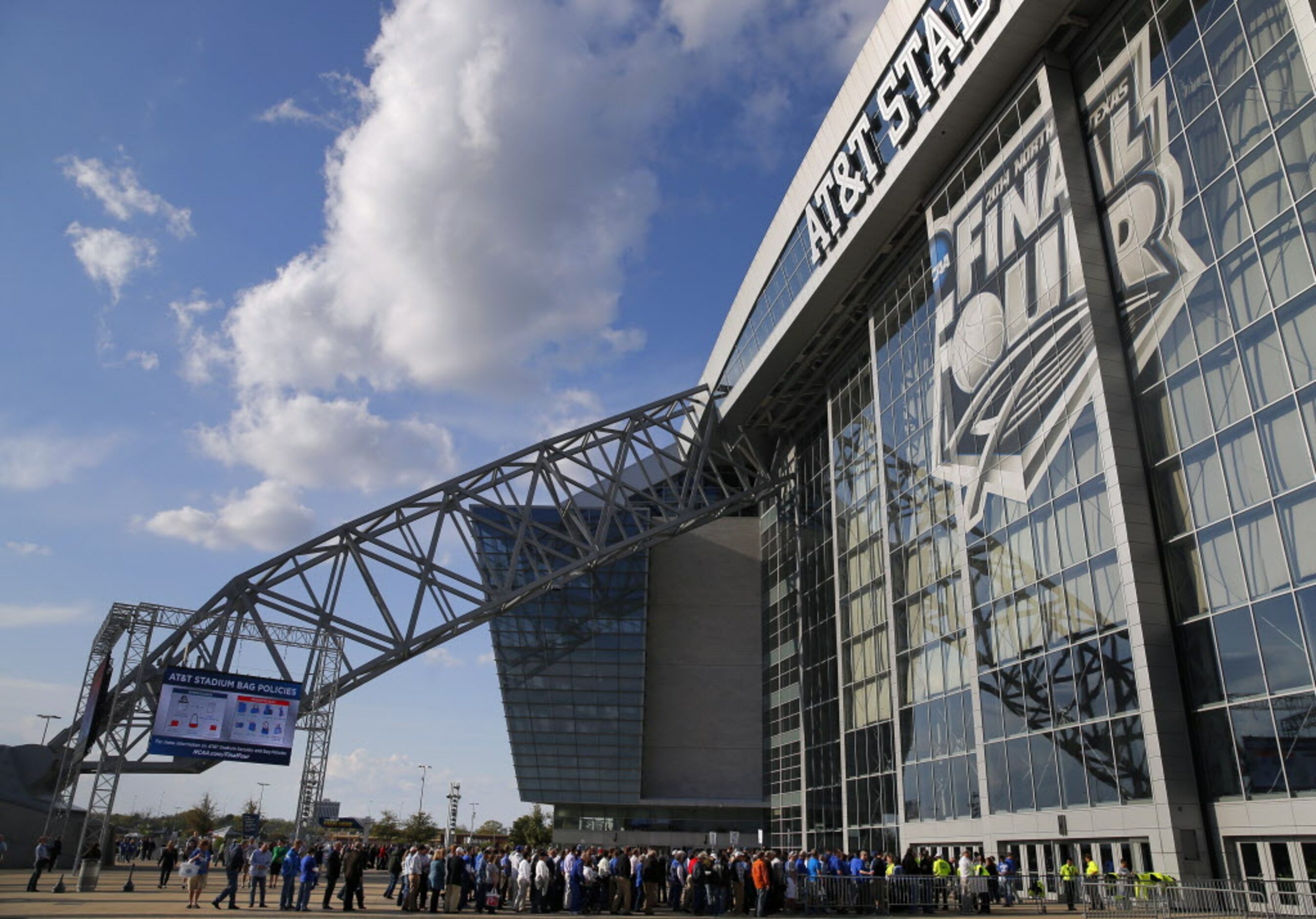 Basketball fans head to AT&T Stadium in Arlington for the NCAA National Basketball...