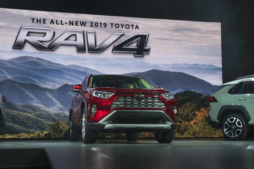 NEW YORK, NY - MARCH 28: Toyota unveils the 2019 Toyota RAV4 at the New York International...