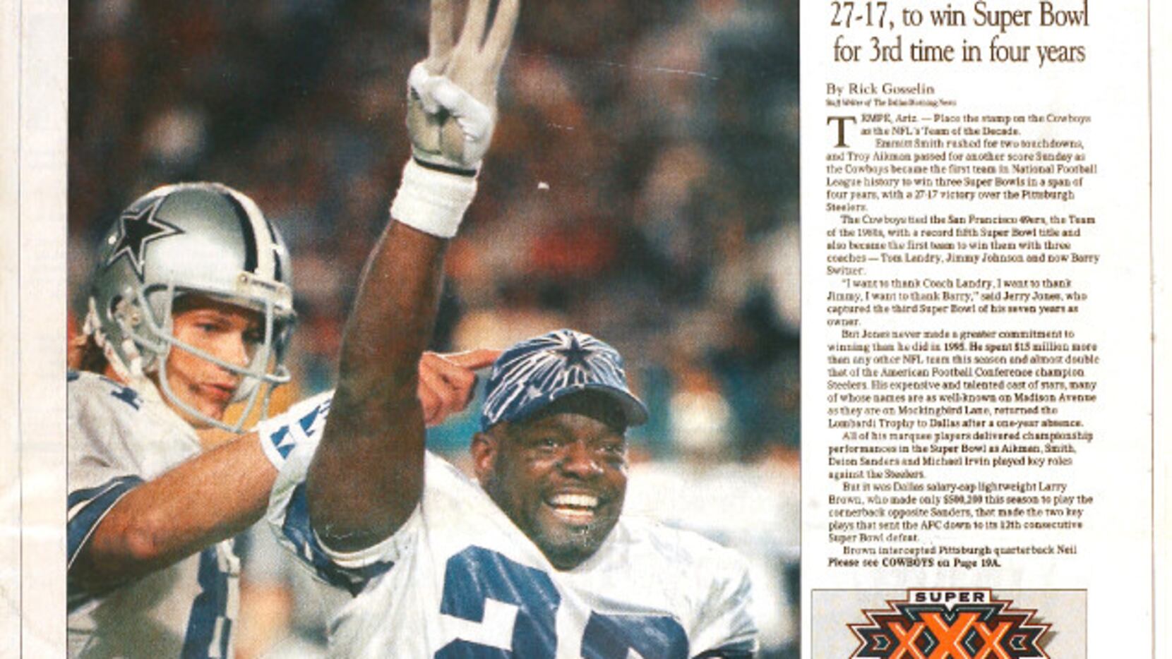This Date In History: Cowboys Fight Off Steelers To Win Third
