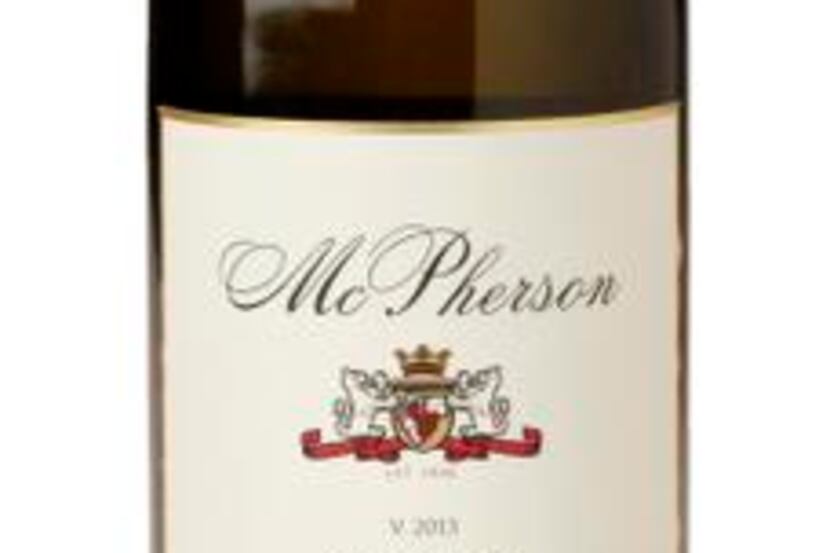 
McPherson Brother's Blend Viognier 2013 for Wine of the Week, photographed March 28, 2014.
