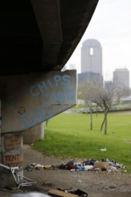  A sign offers tent repair in Tent City. (Andy Jacobsohn/Staff photographer)