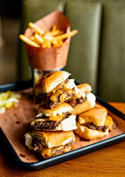 The Little Leaguers on Douglas' dinner menu are Wagyu sliders inspired by the ones at Balls...