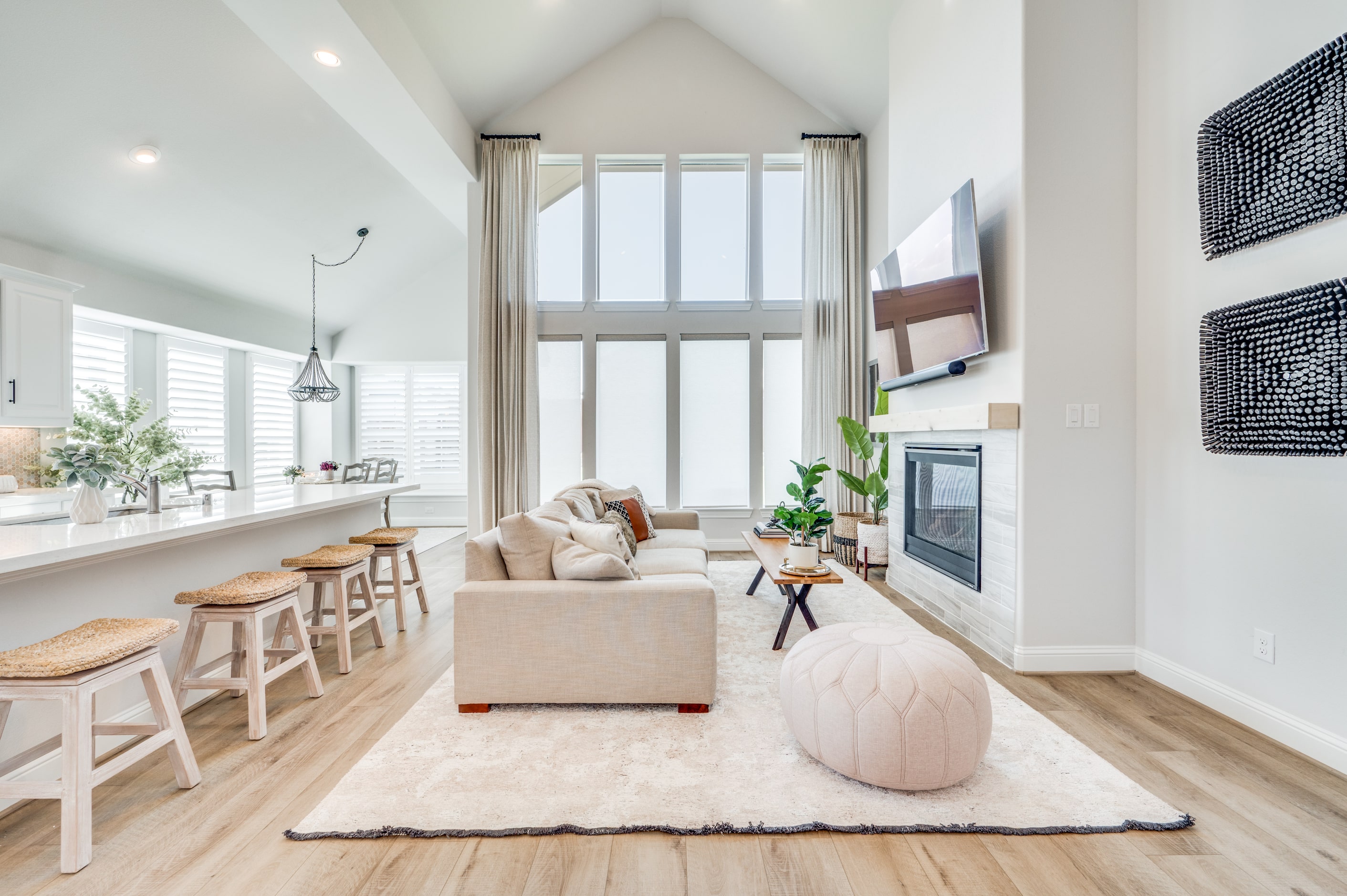 Kitchen and living area