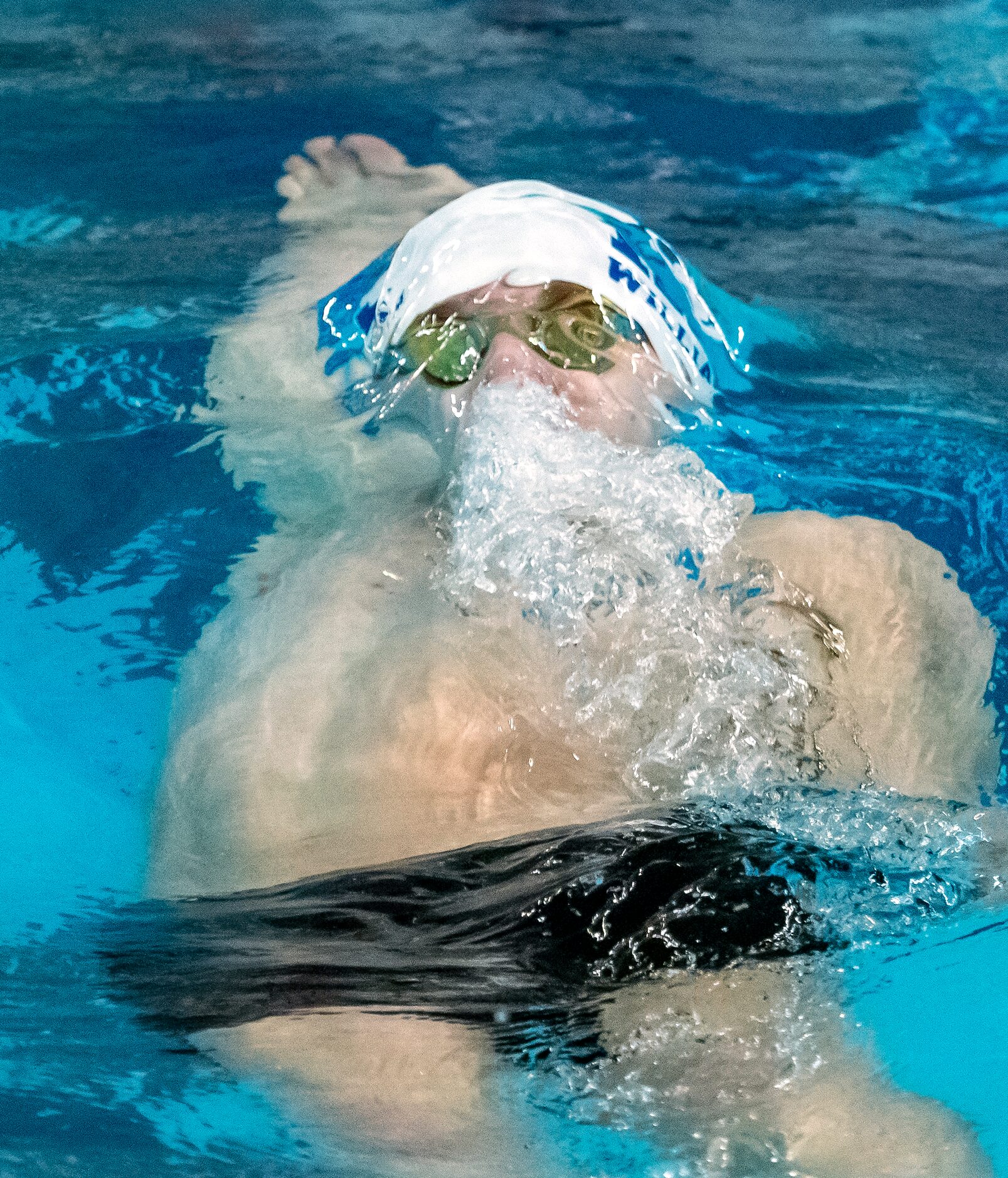 Keller’s Maximus Williamson, competes in the 200 IM during the 2023 UIL Swim & Dive State 6A...