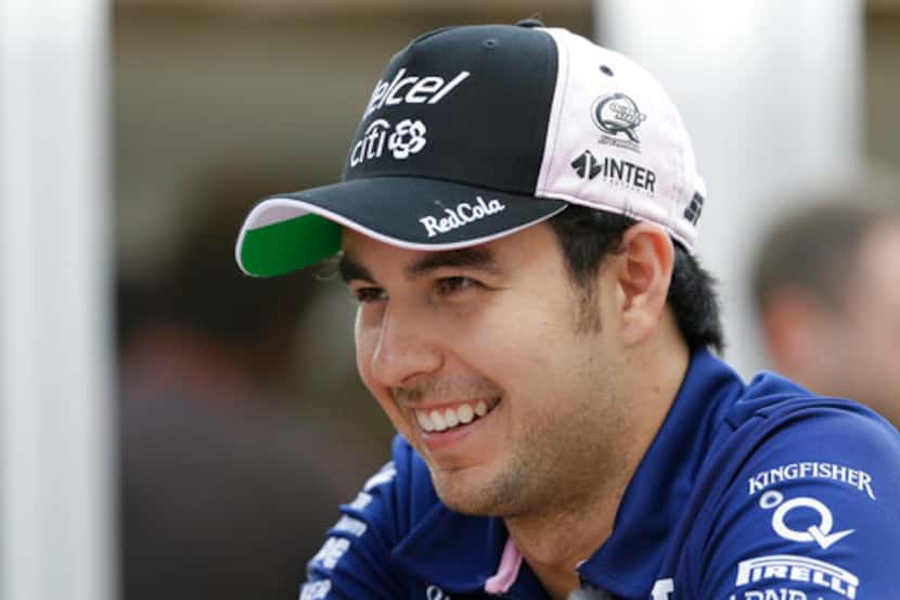 Sergio Pérez de la escudería Force India usará un casco especial durante el Gran Premio de...