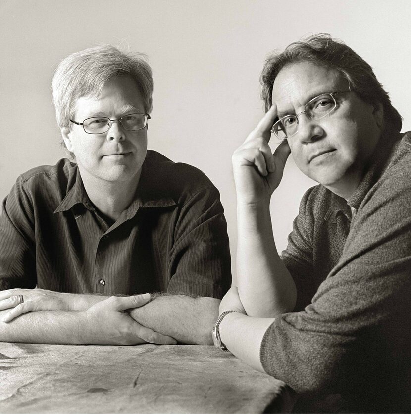 Authors Bill Minutaglio (right) and Steven L. Davis. 