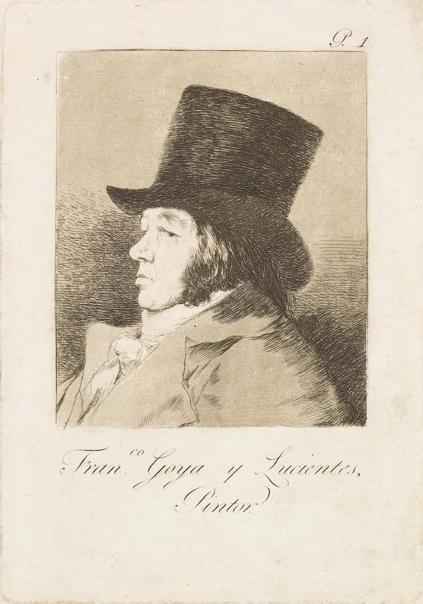 Francisco de Goya y Lucientes (Spanish, 1746-1828). Los Caprichos. Self Portrait. Plate No....