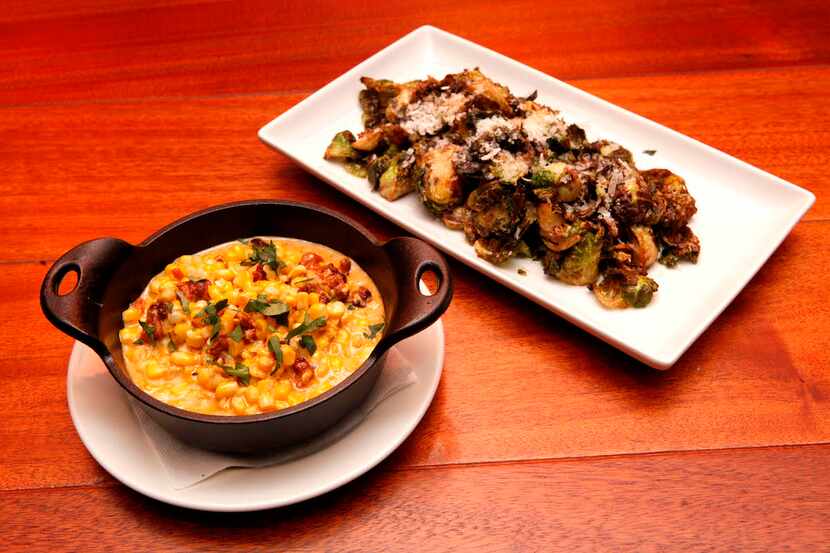 Dee Lincoln Steak Bar's chorizo corn and crispy brussels sprouts are on the Father's Day menu.