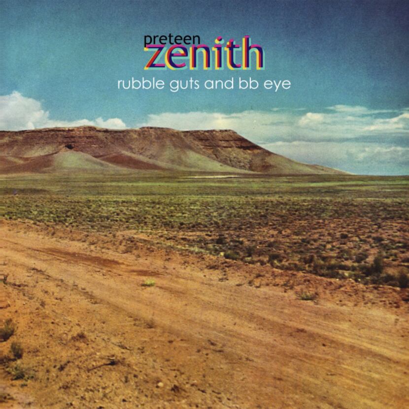 CD cover of "Rubble Guts & BB Eye" by Dallas-based band PRETEEN ZENITH.