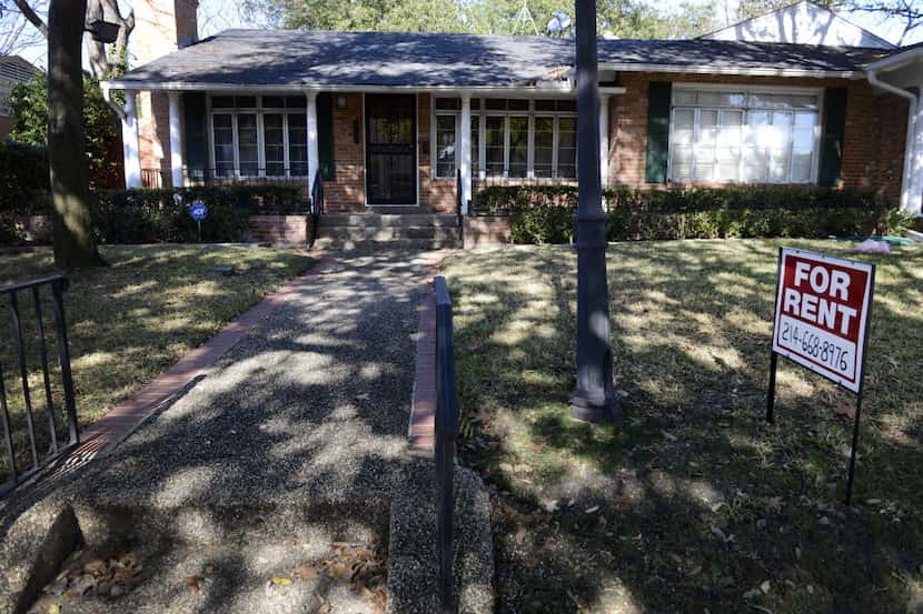 A house for rent on Del Norte Lane, located between Preston and Hillcrest roads in Dallas,...