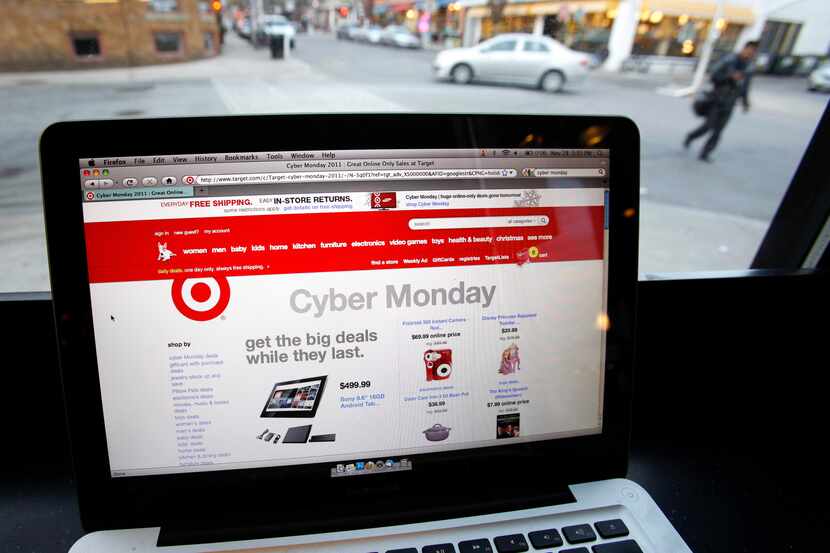FILE - In this Monday, Nov. 28, 2011, file photo, the Target web site is photographed on a...