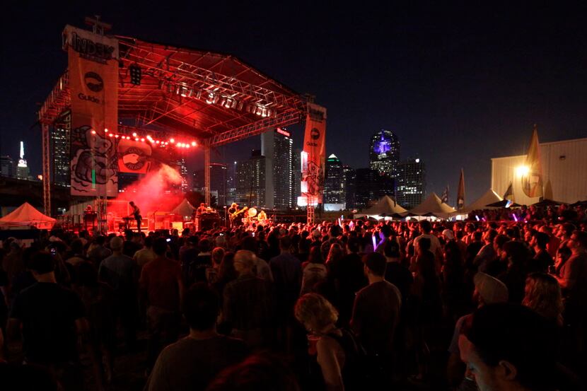 Mutemath performs at Deep Ellum's Index Festival in Dallas, TX, on Sep. 27, 2014.