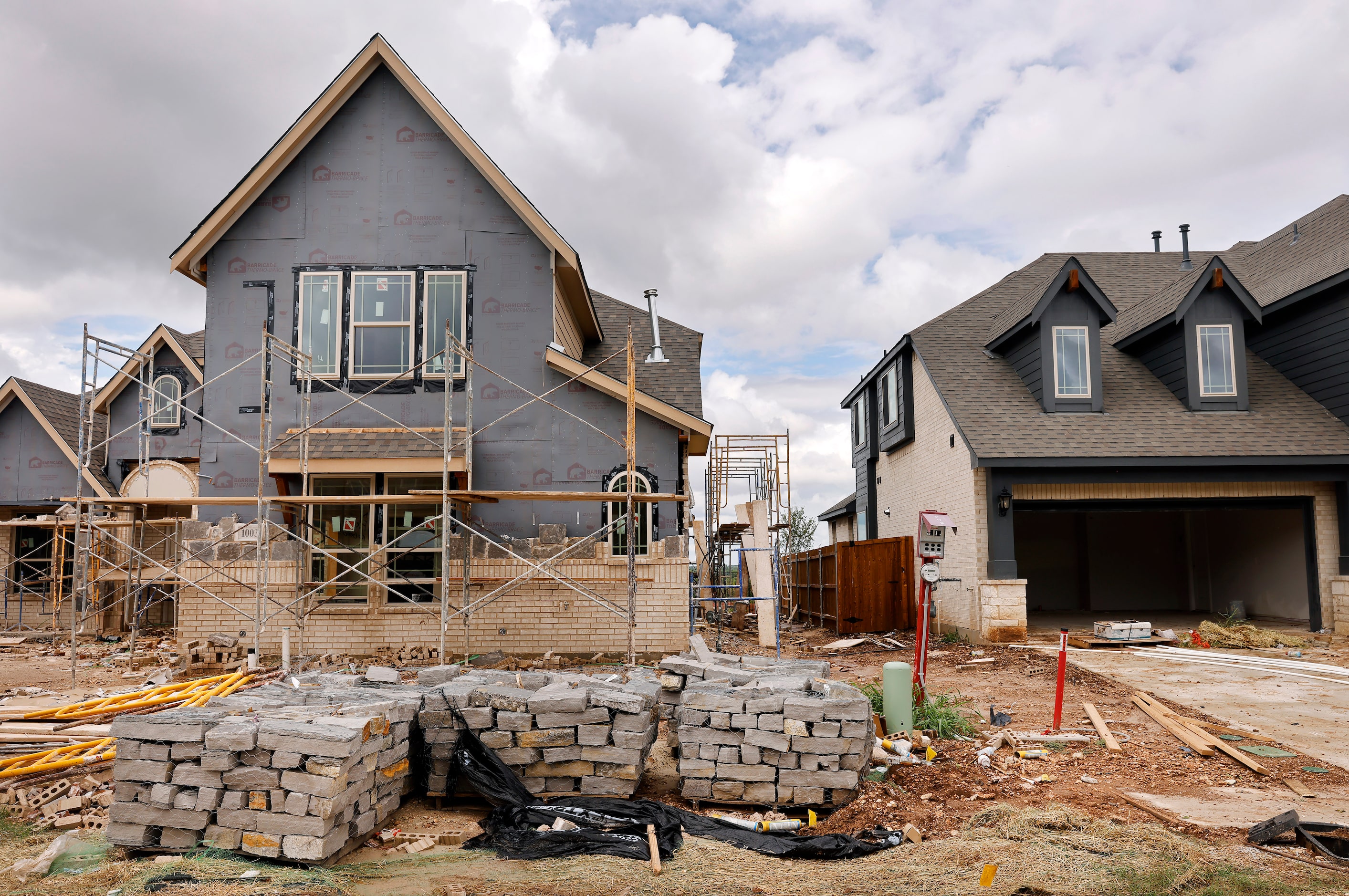 New homes in the master-planned community of Timberbrook off FM 156.