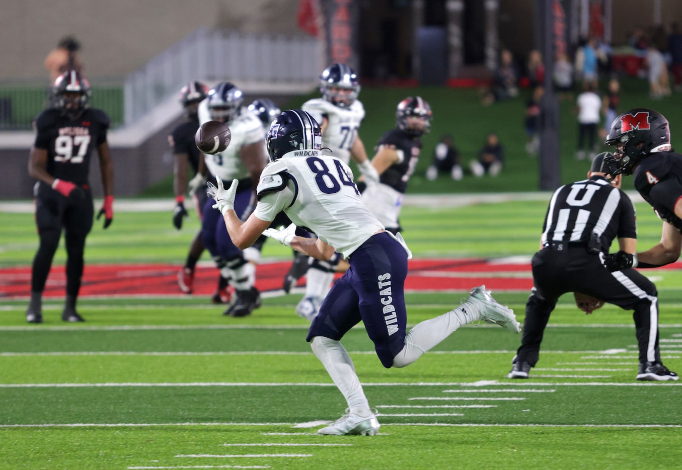 Walnut Grove player #84 Hayden Cooley lines up for a pass during the Prosper Walnut Grove...