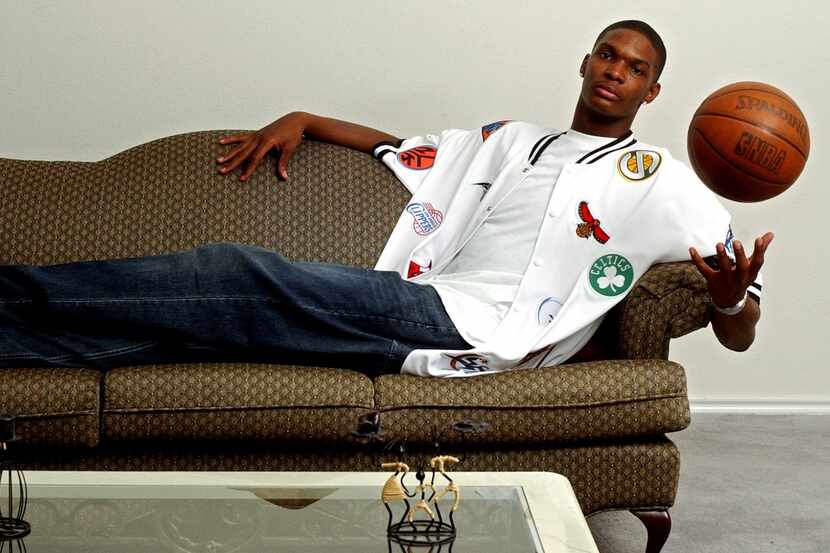 Chris Bosh as an NBA draft prospect at his home in Lancaster on Sunday, June 22, 2003. Bosh...