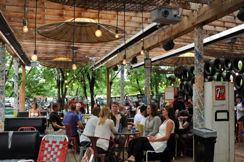 The Sunday brunch crowd at the Truck Yard on May 24