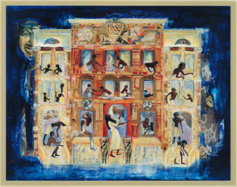 Jean Lacy's "Little Egypt Condo," New York City, 1987, Mixed-media collage on museum board....