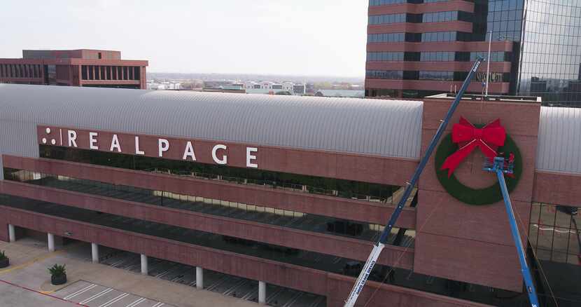 RealPage revived the one ton wreaths that Nortel Networks used to mount on the building.