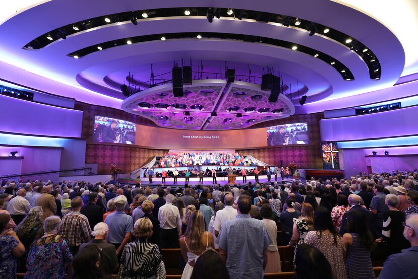 First Baptist Dallas returned Sunday, Aug. 4, 2024, to its main worship center for the first...