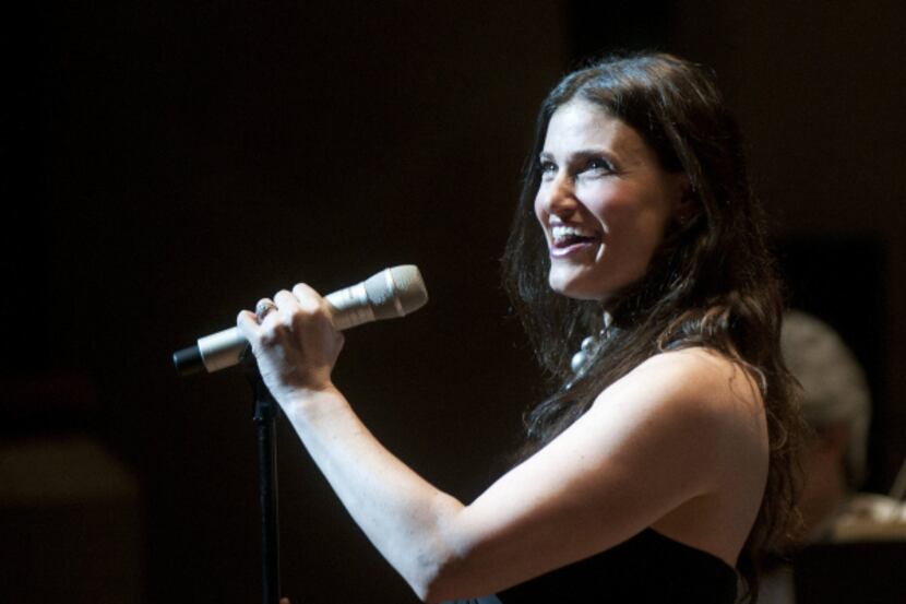 Broadway singer Idina Menzel engages the audience during her performance at the Morton H....