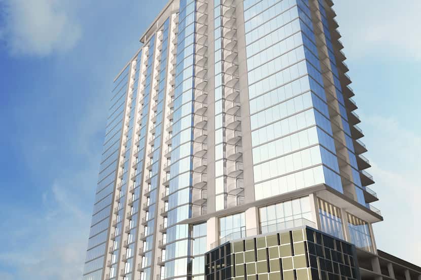 The Residences at Eastline apartment tower will have 330 units.