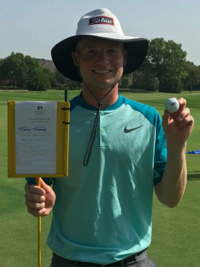 Dawson Wainwright, 20,  of Woodville, Texas, made holes in one on consecutive weeks during...