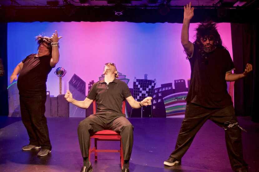 
Performing a scene from  Naughty Bits are Ben Schroth (left), Todd Upchurch and Greg Silva.
