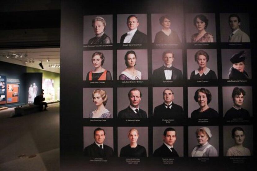 
Costumes from the hit British television drama "Downton Abbey" at the Winterthur Museum in...