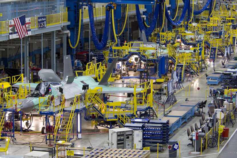 Final assembly is done on multiple F-35 fighter jets at the Lockheed Martin facility in Fort...