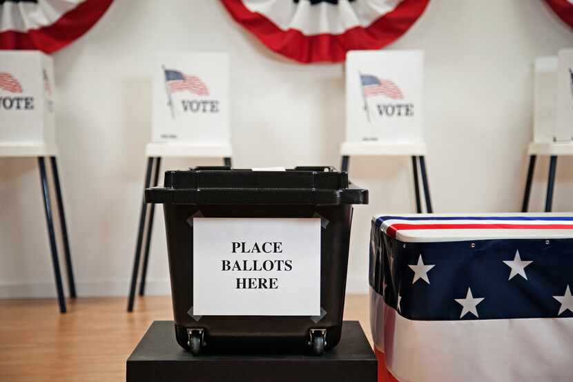 Una casilla para votar en Estados Unidos.