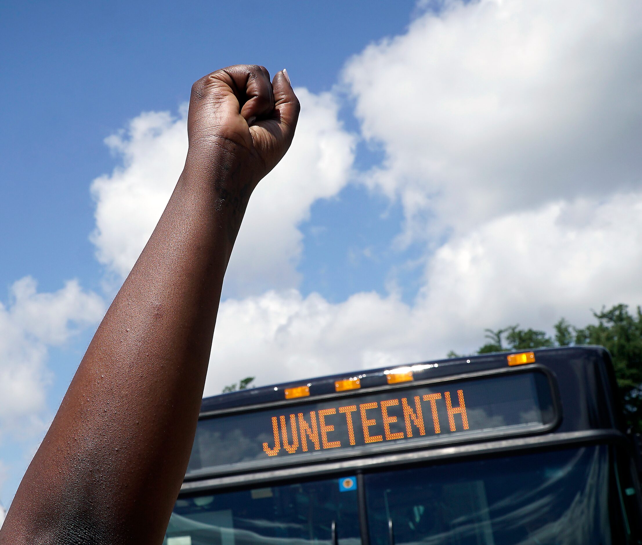 Hundreds of people participated in a parade in Fort Worth as 93-year old activist Opal Lee...