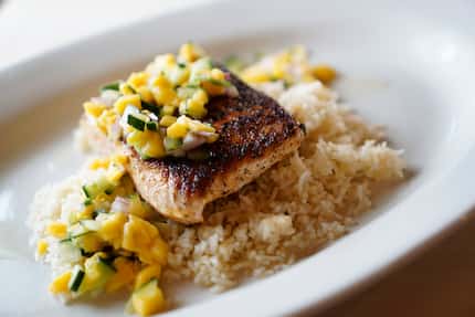 Blackened salmon is one of the healthier options at St. Argyle's Cajun Kitchen & Pirogue...