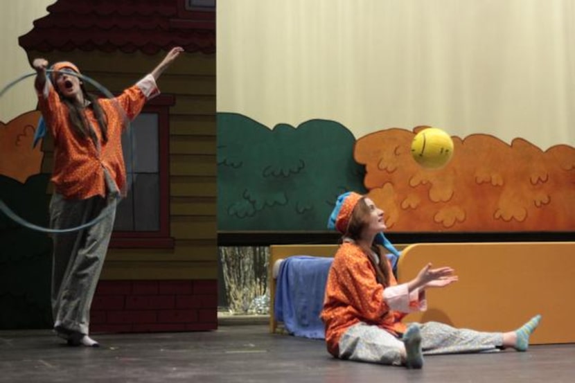 
Monique Abry (left) and Mary McElree rehearse parts from the Dallas Children’s Theater’s...