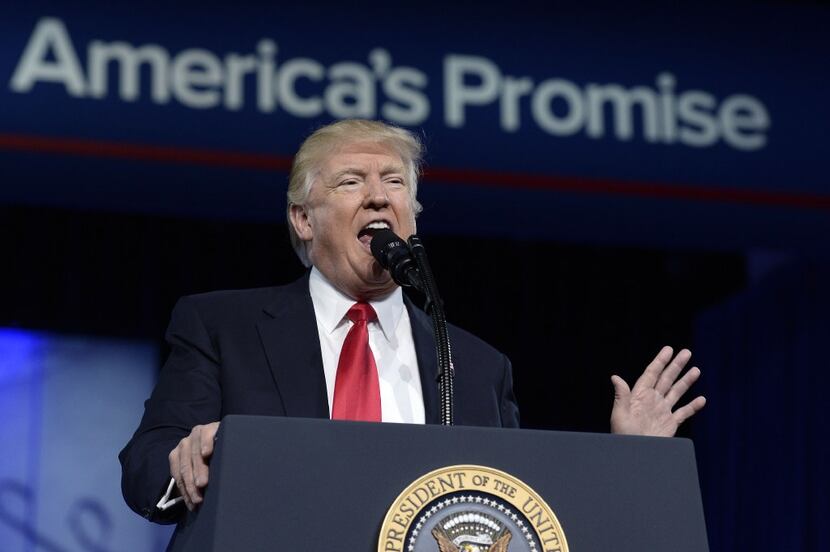 President Donald Trump delivers remarks to the Conservative Political Action Conference on...