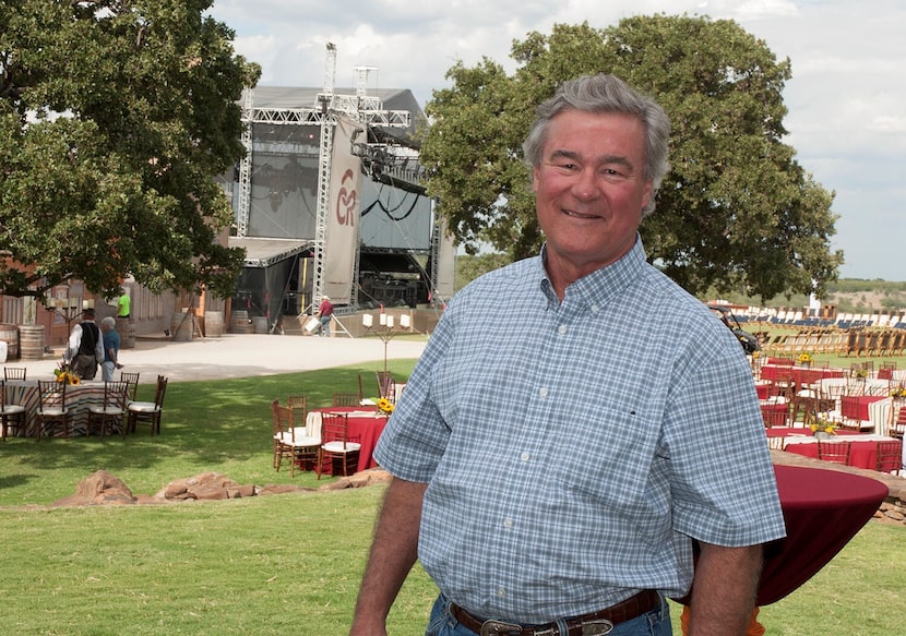 Trevor Rees-Jones stood outside his Party Barn at his Cook Canyon ranch in 2014, when he...