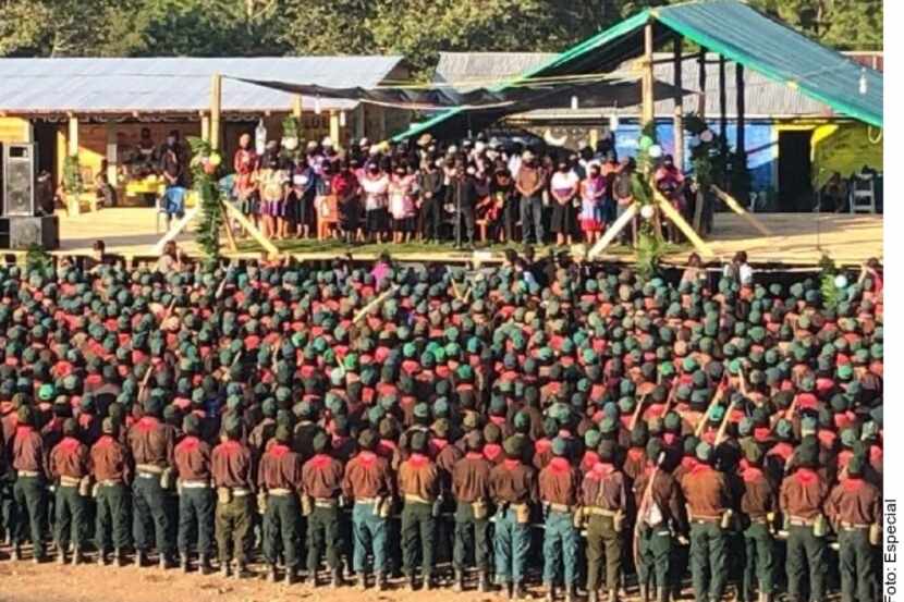 La asamblea del Ejército Zapatista de Liberación Nacional en Chiapas.