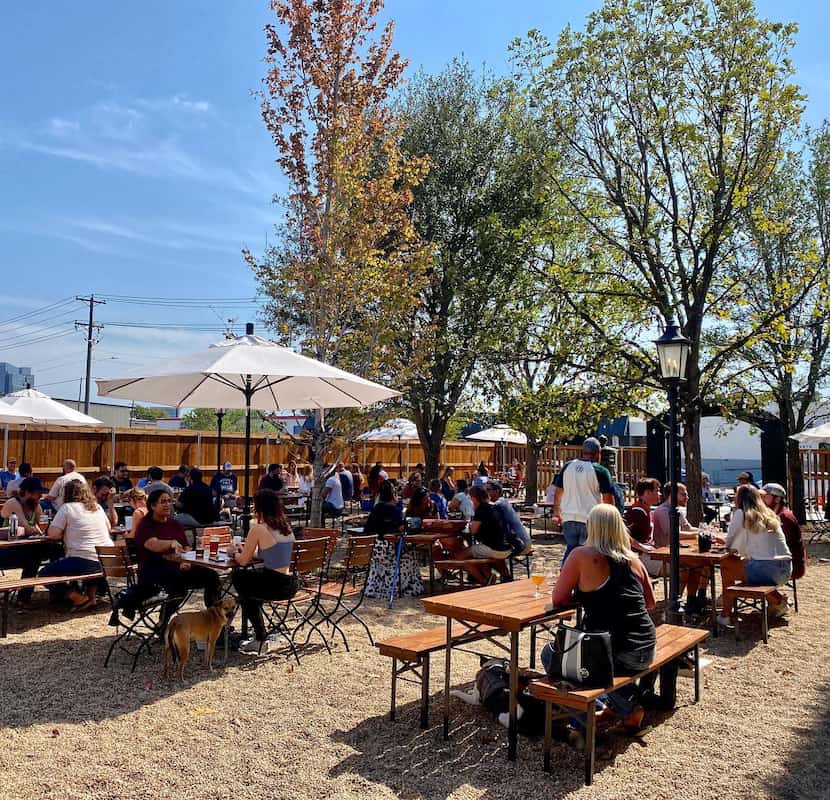 Maple Branch Craft Brewery in Fort Worth has a large biergarten patio.