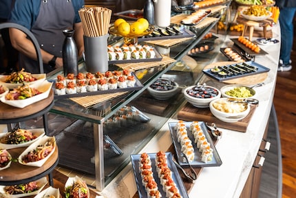 Crown Block's Sunday brunch is a fixed price of $80 per person and includes an expansive...