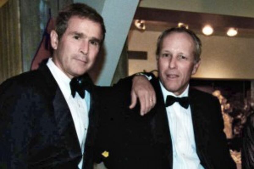  Texas Gov. George W. Bush and Rusty Rose at the Neiman Marcus 90th anniversary celebration...
