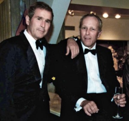  Texas Gov. George W. Bush and Rusty Rose at the Neiman Marcus 90th anniversary celebration...